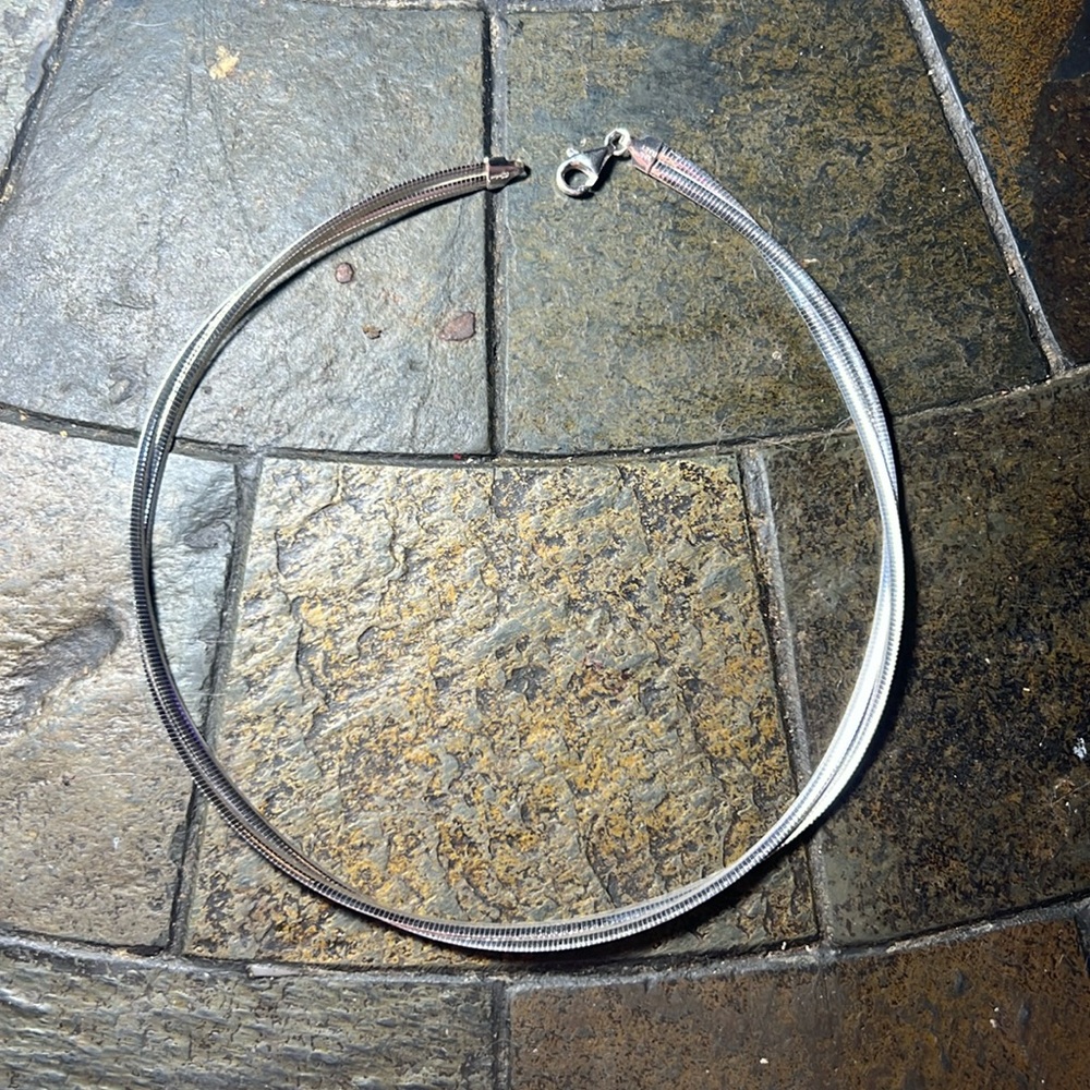 Sterling Silver Omega Necklace